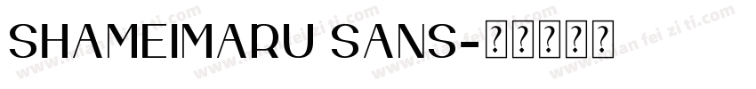 SHAMEIMARU SANS字体转换